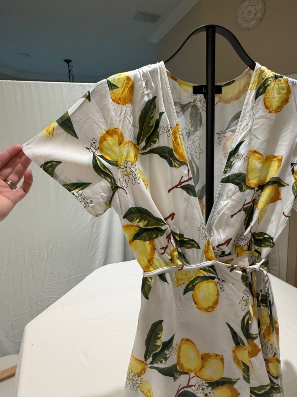 Lulu's White Lemon Print Mini Dress - Picture 4 of 7